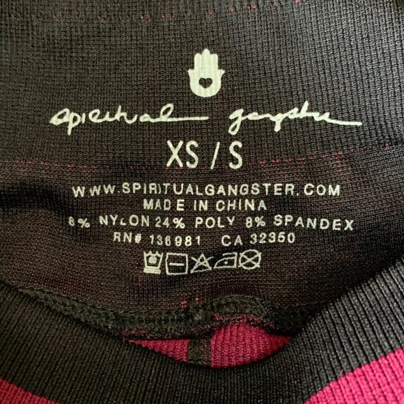 SPIRITUAL GANGSTER Womens Heart Leggings XS S Purple Loveheart Sculpt Legging - Picture 8 of 8